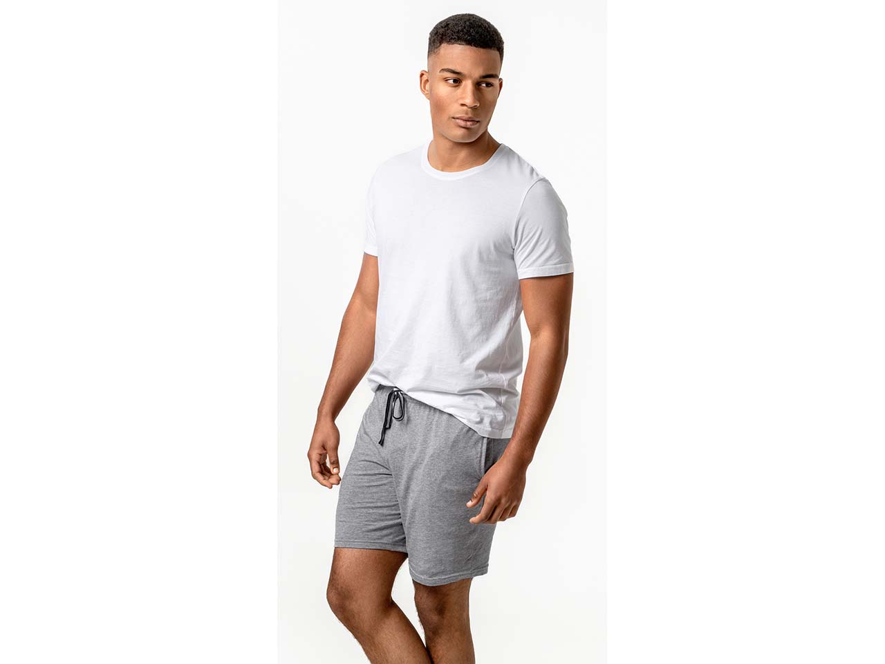 Living Crafts Bio-Herren-Short "ARLON" mit Seitentaschen, grey melange, Gr. XL