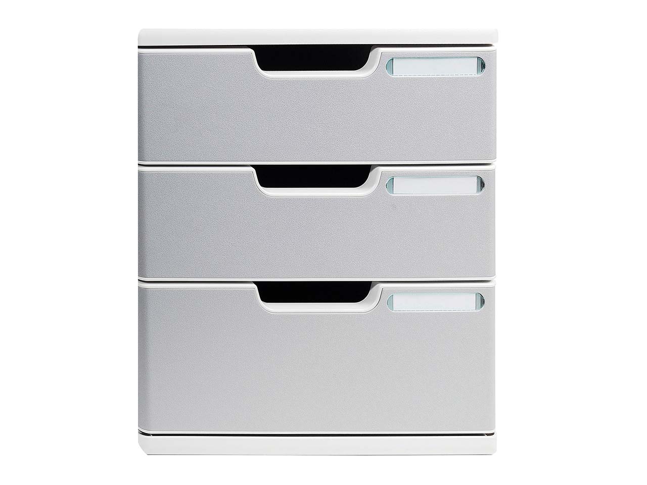Exacompta Schubladenbox Modulo "Office", DIN A4+, 3 Schubladen geschlossen, steingrau