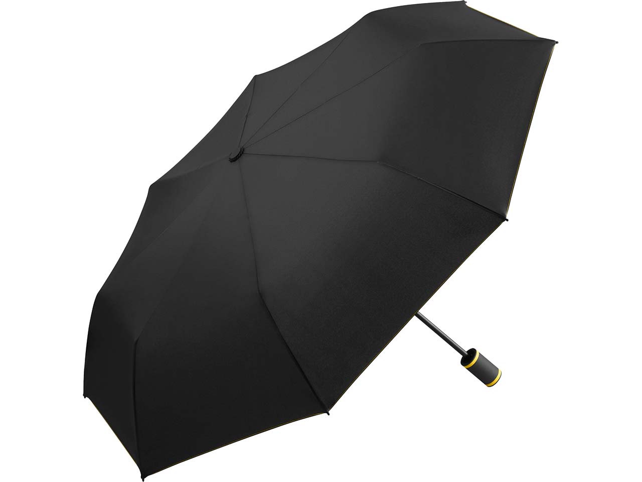 FARE Taschenschirm "Mini Style" mit Handöffner, schwarz-gelb