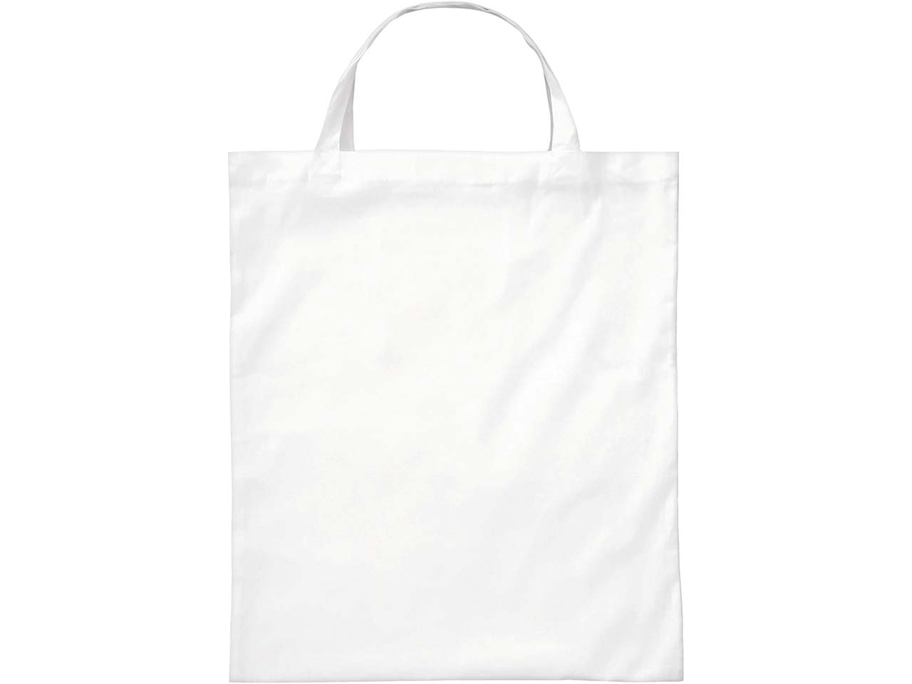 Tasche mit kurzen Henkel aus recycelten PET-Flaschen, weiß , 38x42cm