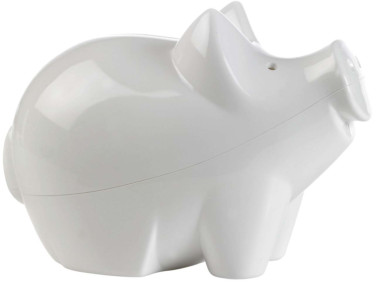 Sparschwein "Big Cutie" inkl. 1-farbig seitlichem Aufdruck, weiß Vollton