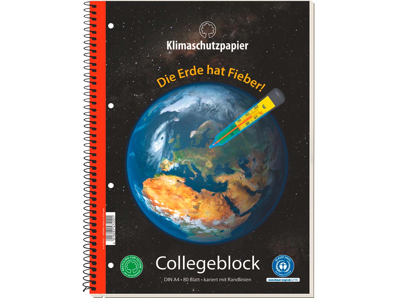 Collegeblock "Klimaschutzpapier" kariert