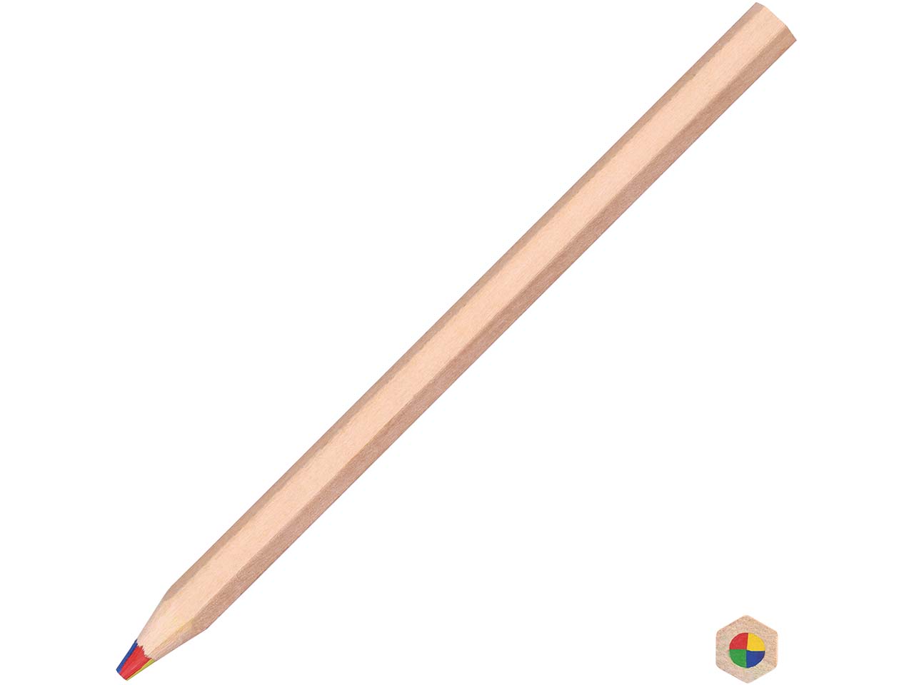 FSC-zertifizierter Jumbo-Regenbogenstift, sechseckig