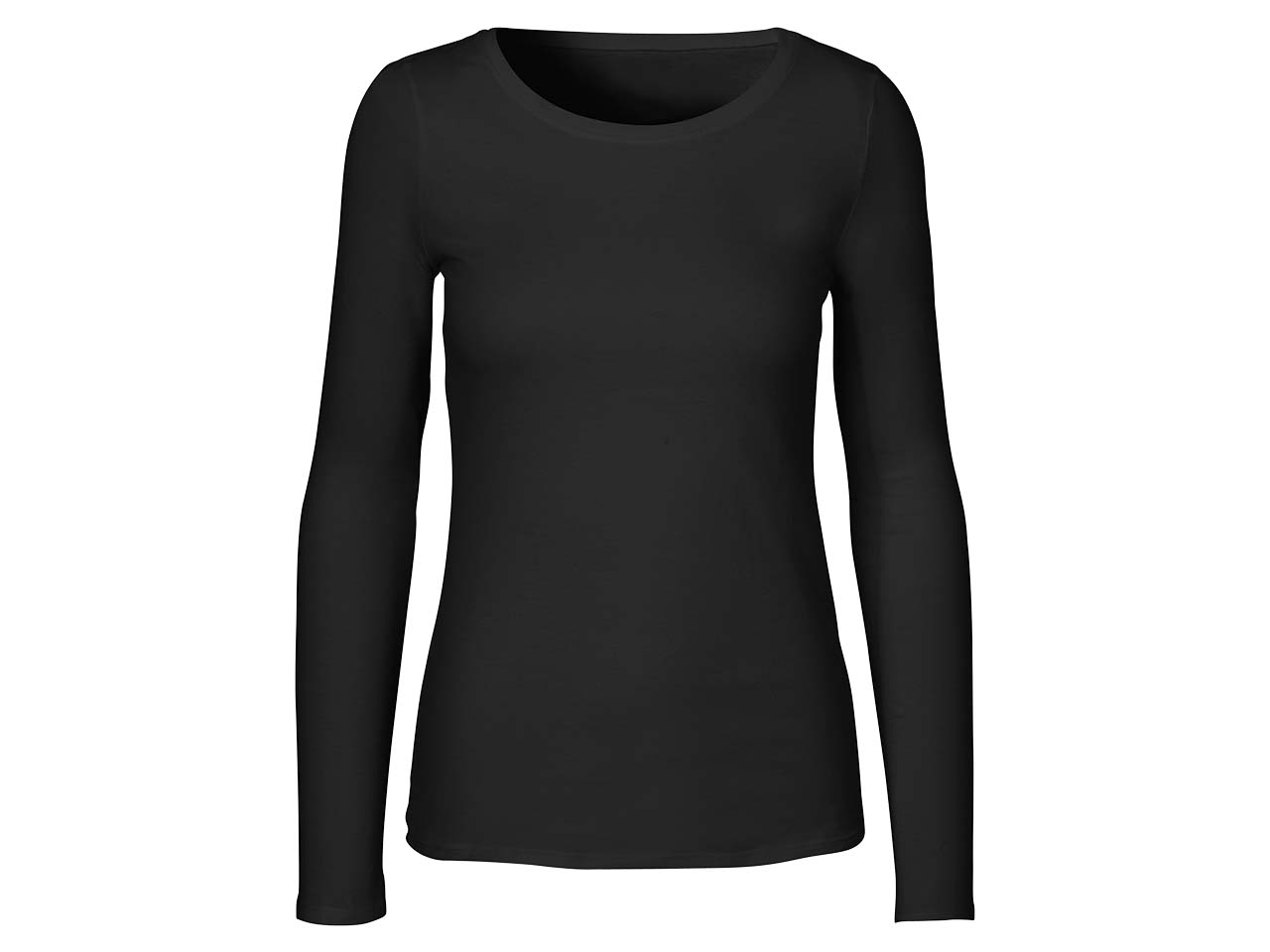 Neutral Bio-Damen-Langarmshirt mit Rundhalsaussschnitt schwarz, Gr. XL