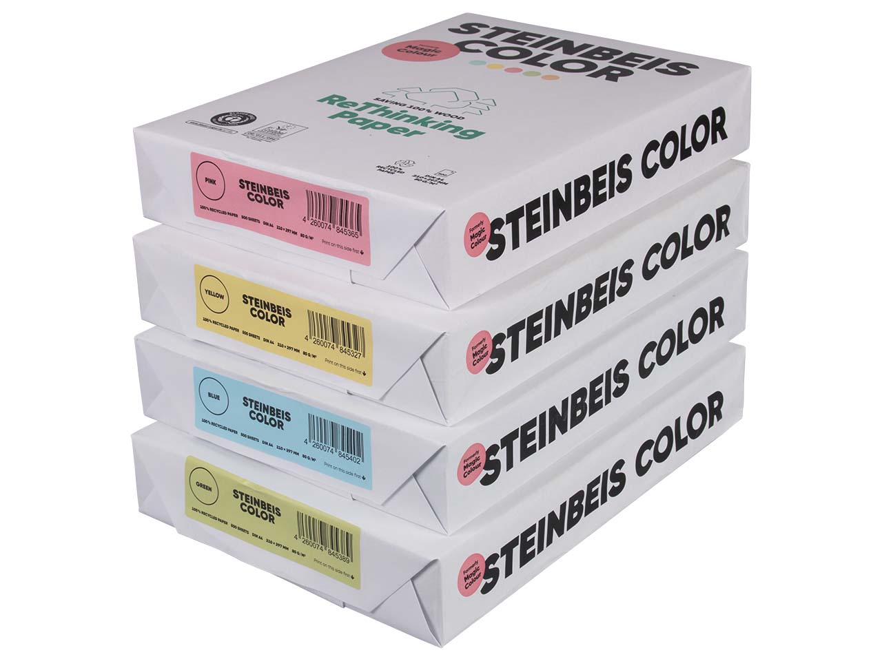 500 Blatt Steinbeis Farbiges Recycling Kopierpapier 'MagicColour' DIN A4 blau