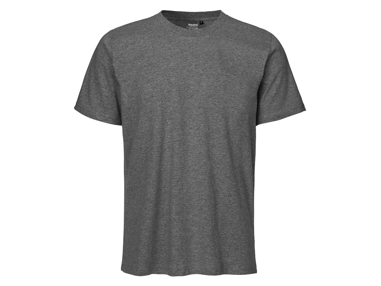Neutral Bio-Unisex-T-Shirt mit Rundhalsausschnitt, dark heather, Gr. XL