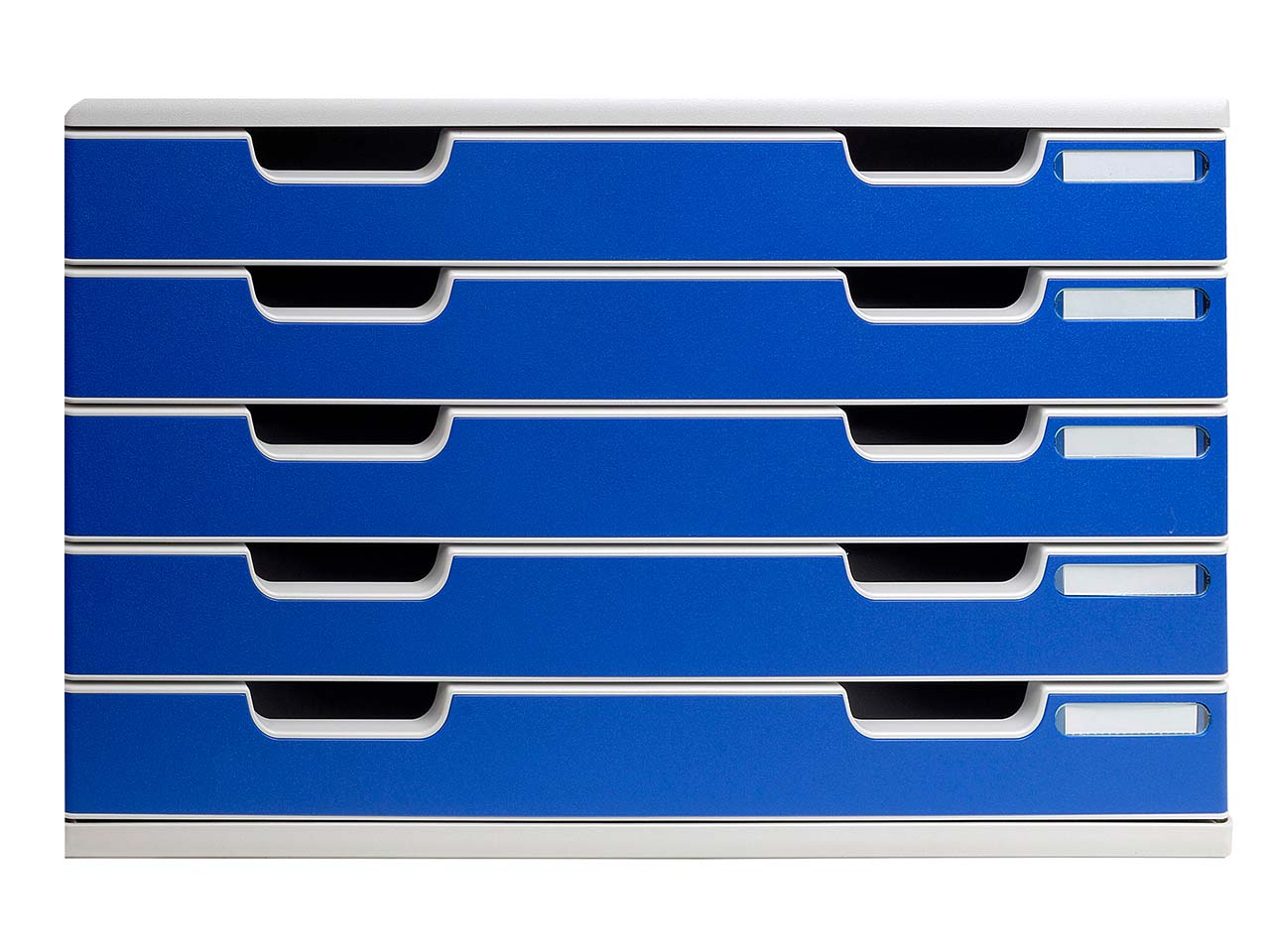 Exacompta Schubladenbox Modulo "Office", DIN A3+, 5 Schubladen geschlossen, blau