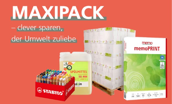 Maxipack - clever sparen, der Umwelt zu Liebe