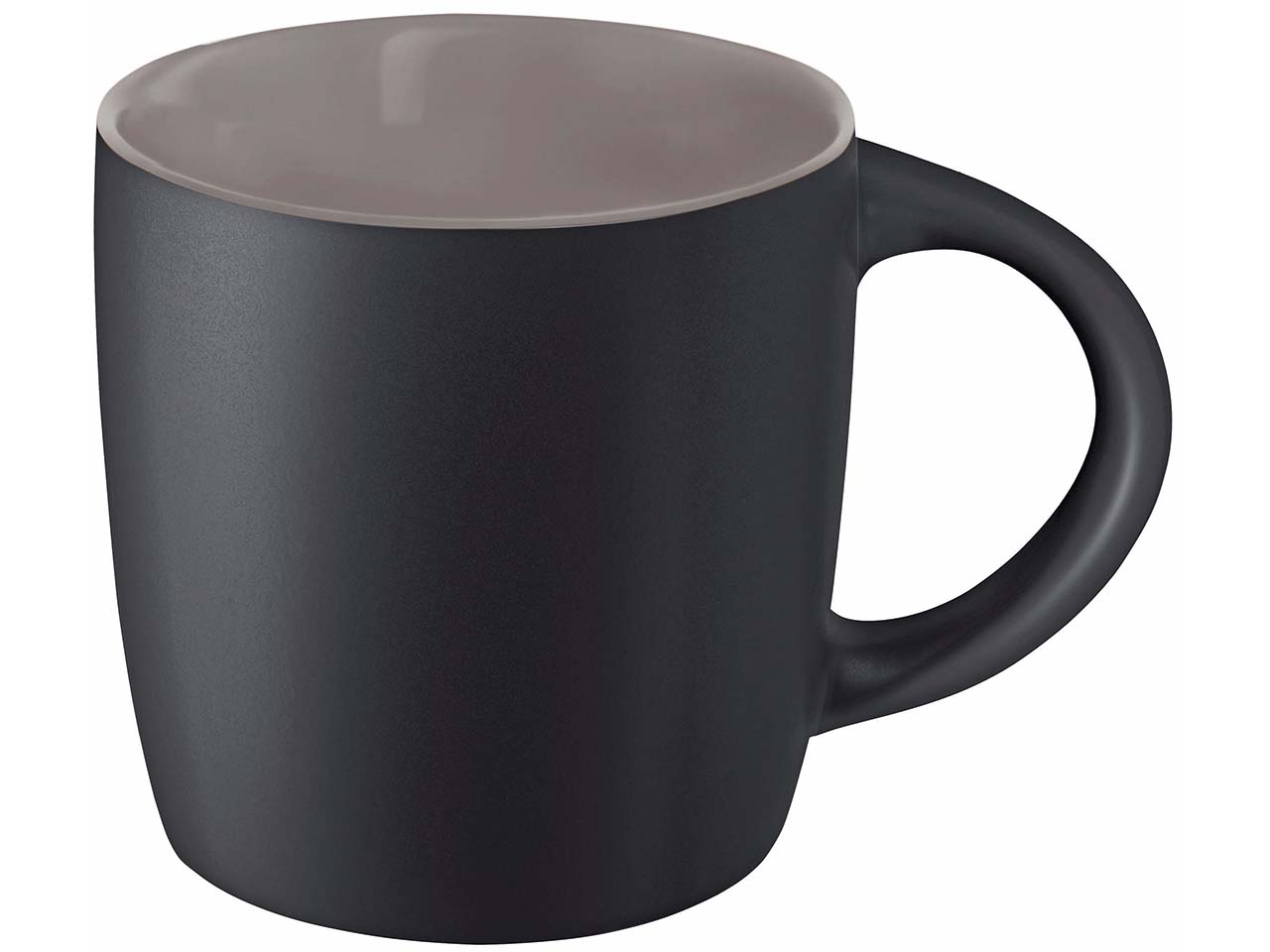 Keramiktasse "ENNIA" mattschwarz/grau