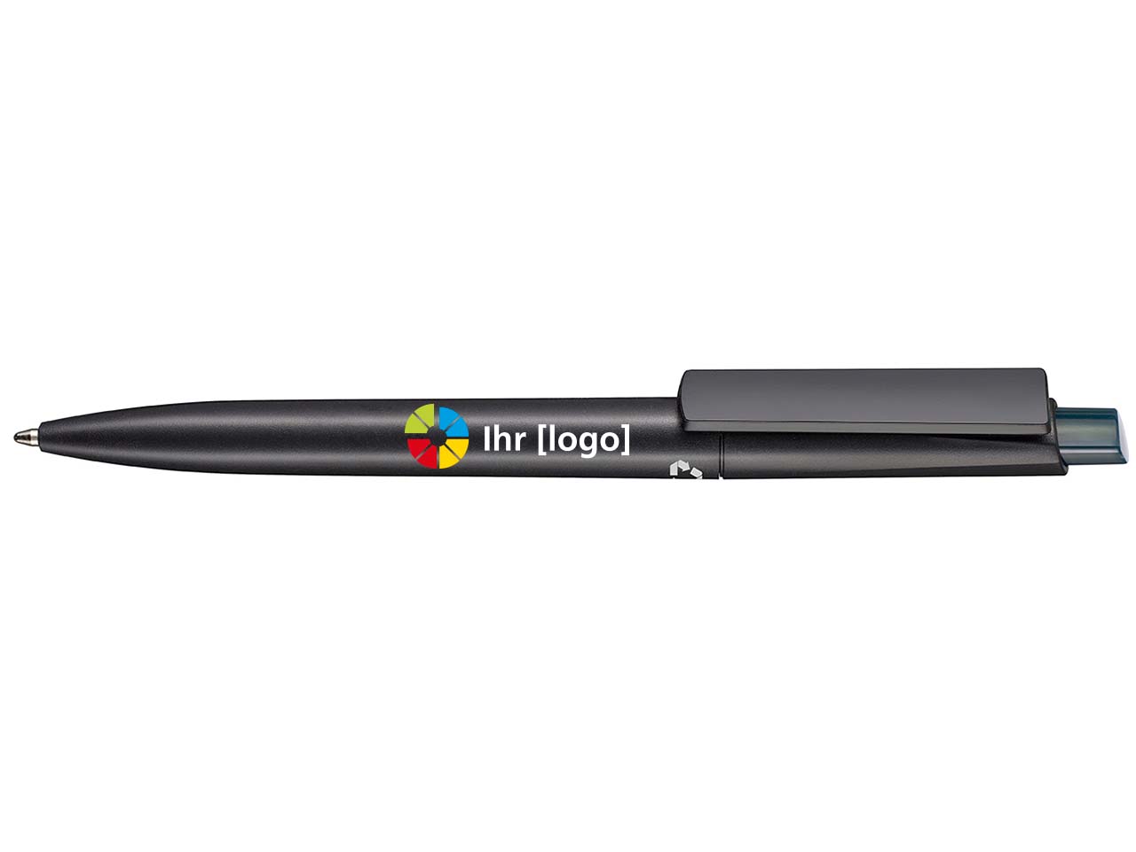 RITTER CARES Kugelschreiber 'Crest Recycled' schwarz/smaragd-grün