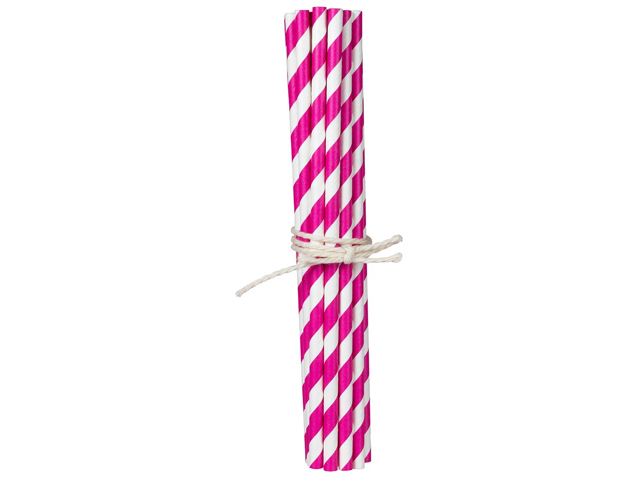 20 Trinkhalme aus Papier pink