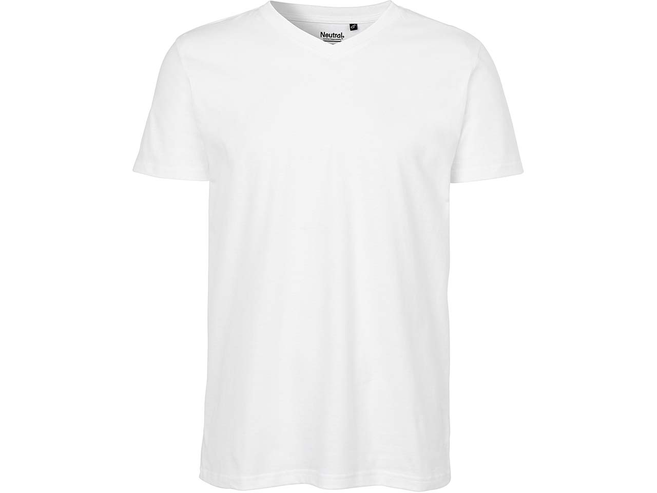 Neutral Bio-Herren-T-Shirt mit V-Ausschnitt, white, Gr. 3XL