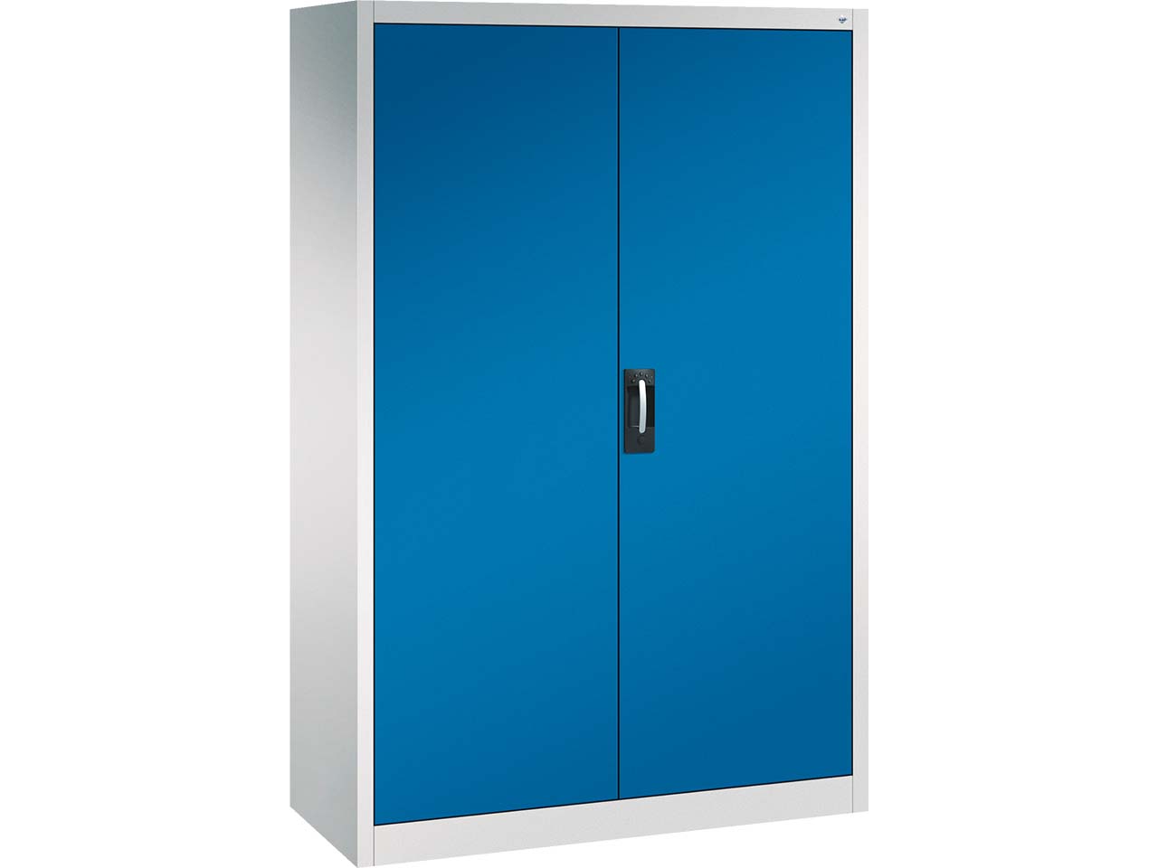 C+P Büroschrank Acurado, H1950xB1200xT500mm, Lichtgrau/Enzianblau