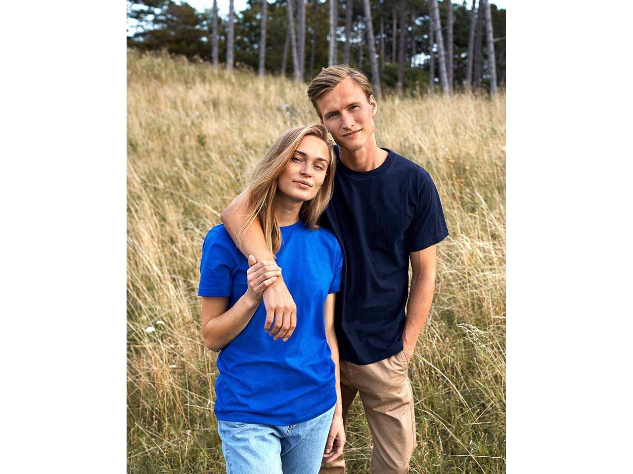 Neutral Bio-Unisex-T-Shirt mit Rundhalsausschnitt, royal, Gr. L