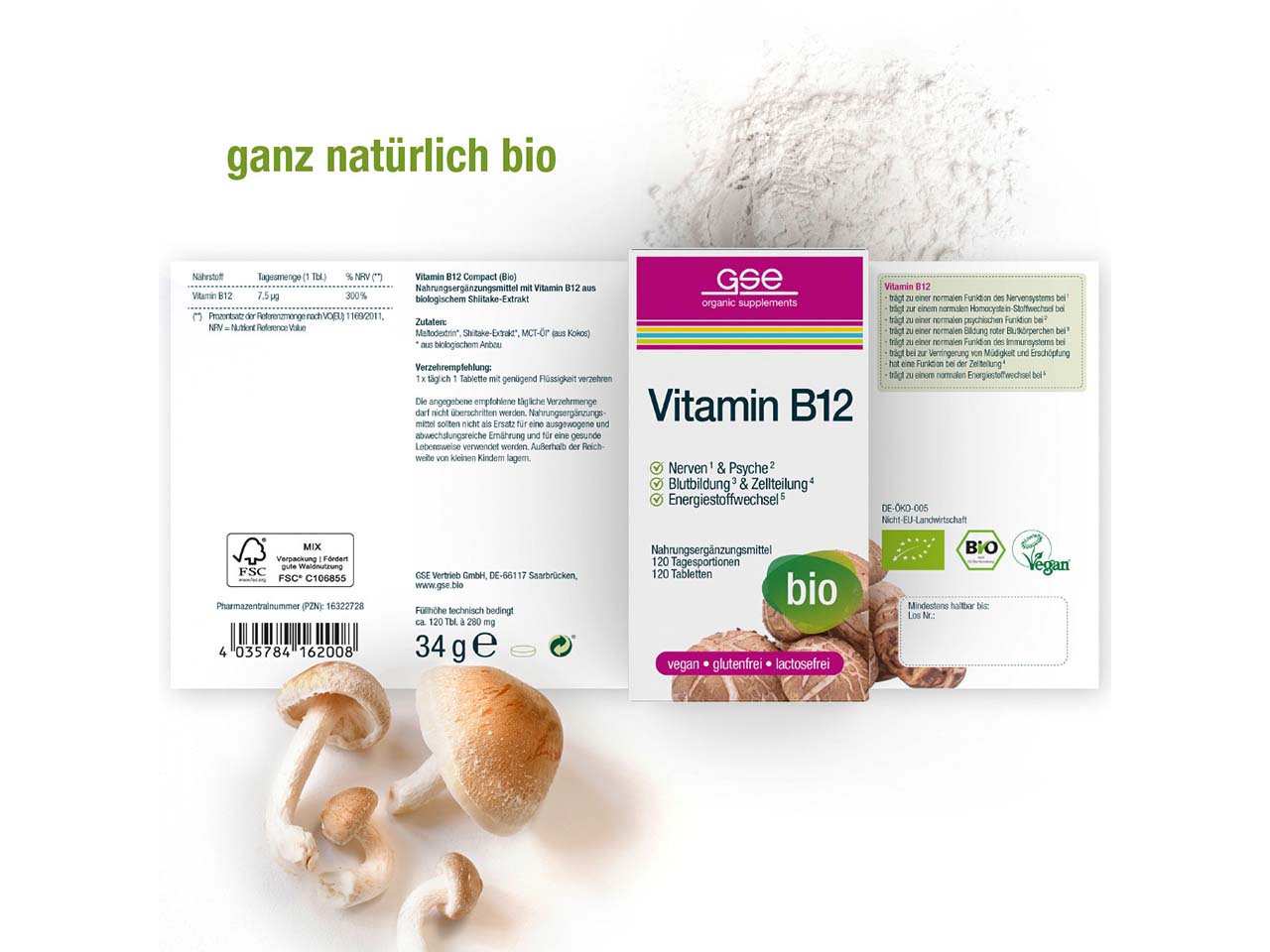 GSE Bio-Tabletten Vitamin B12 compact, 120 Stück