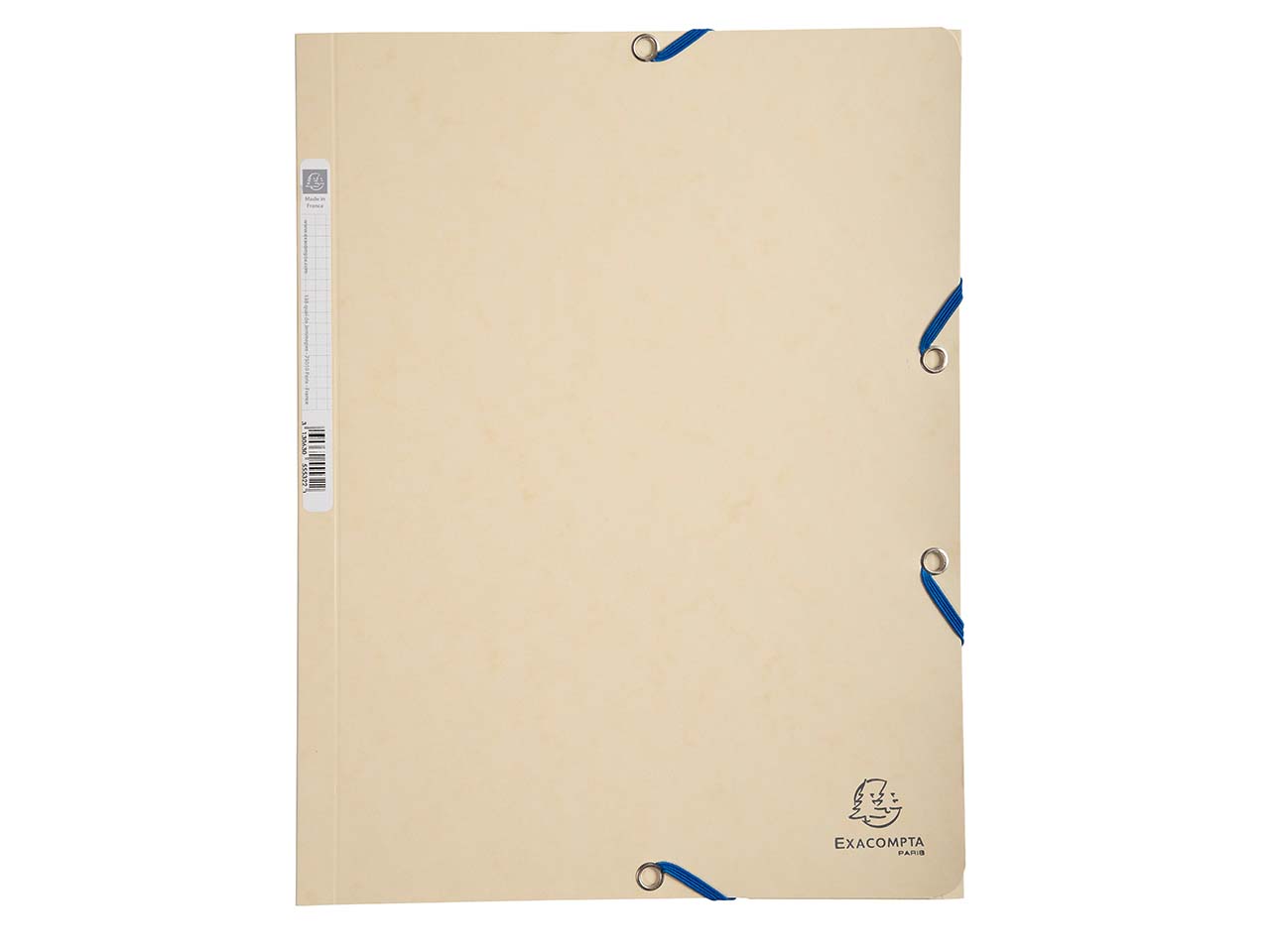 25 Exacompta Sammelmappen, Colorspan-Karton, 400 g/m², DIN A4, 3 Klappen, elfenbein