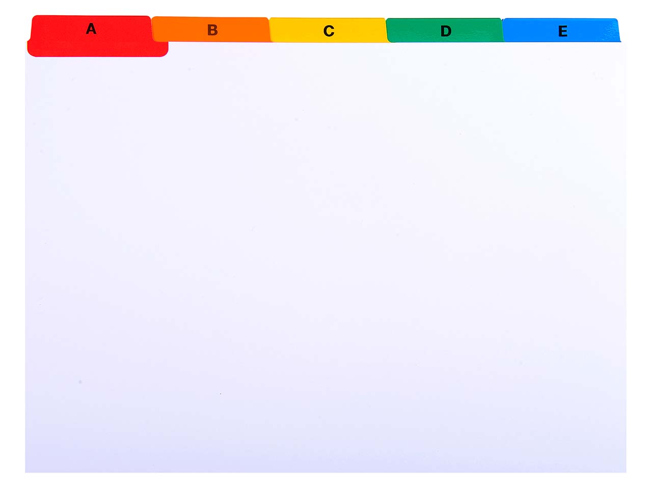 10 Exacompta Trennblätter aus Colorspan-Karton, 25-teilig A-Z, 160 g/m², DIN A5, weiß