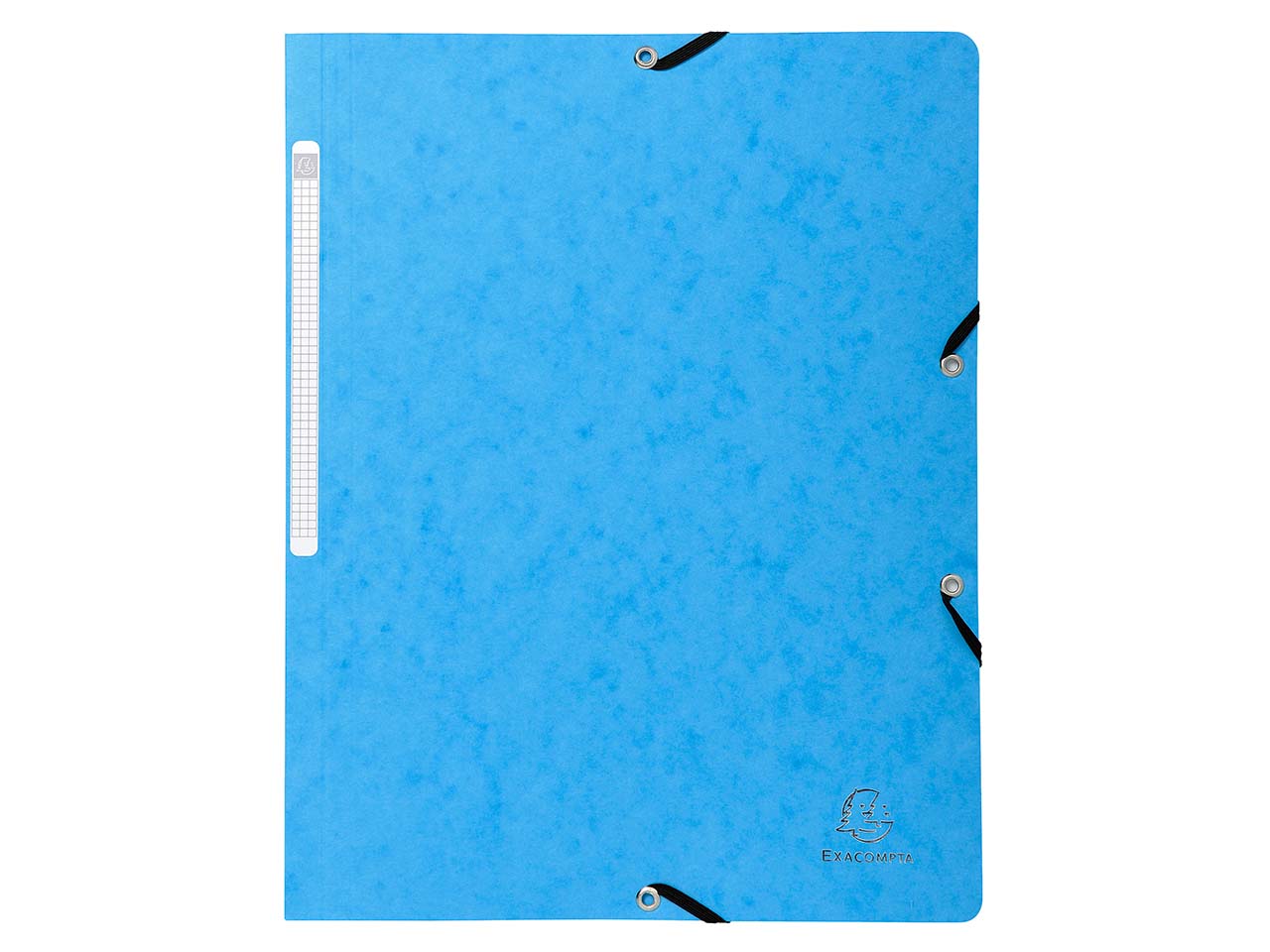 25 Exacompta Eckspannmappen, Colorspan-Karton, 400 g/m², DIN A4, Gummizug, türkis