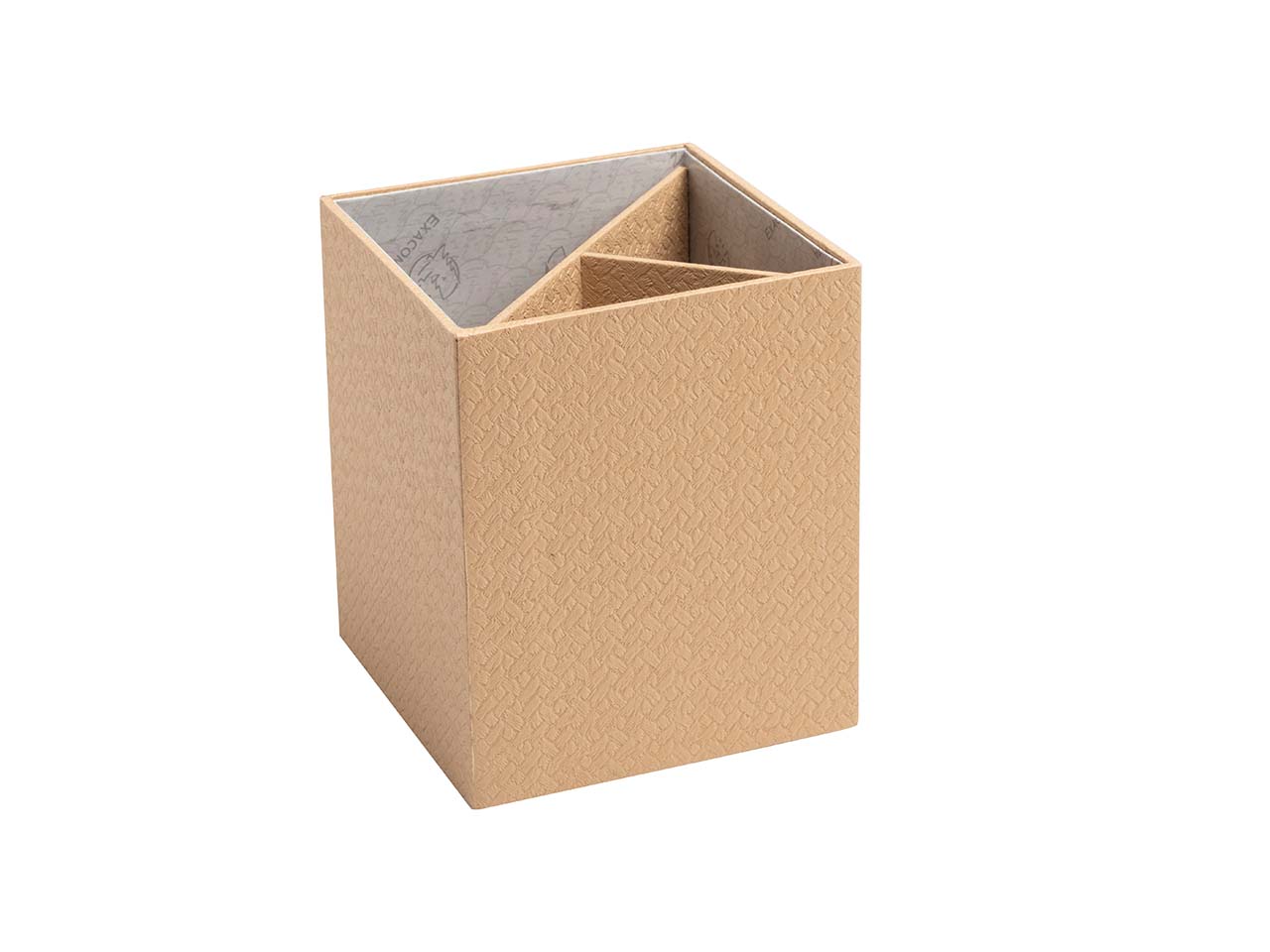 8 Exacompta Stifteköcher "Office By Me", 3 Fächer, 10,7x9x9 cm, beige