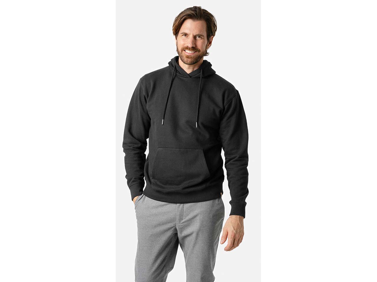 Living Crafts Bio-Herren-Oversized-Hoodie 'SASSO', black, Gr. XL