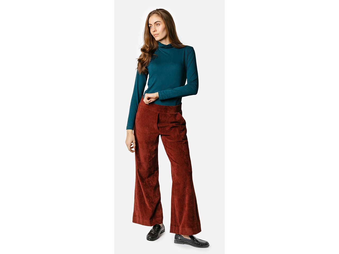 Living Crafts Bio-Damen-Culotte 'PARSELINA' mit elastischem Bund, maroon, Gr. L