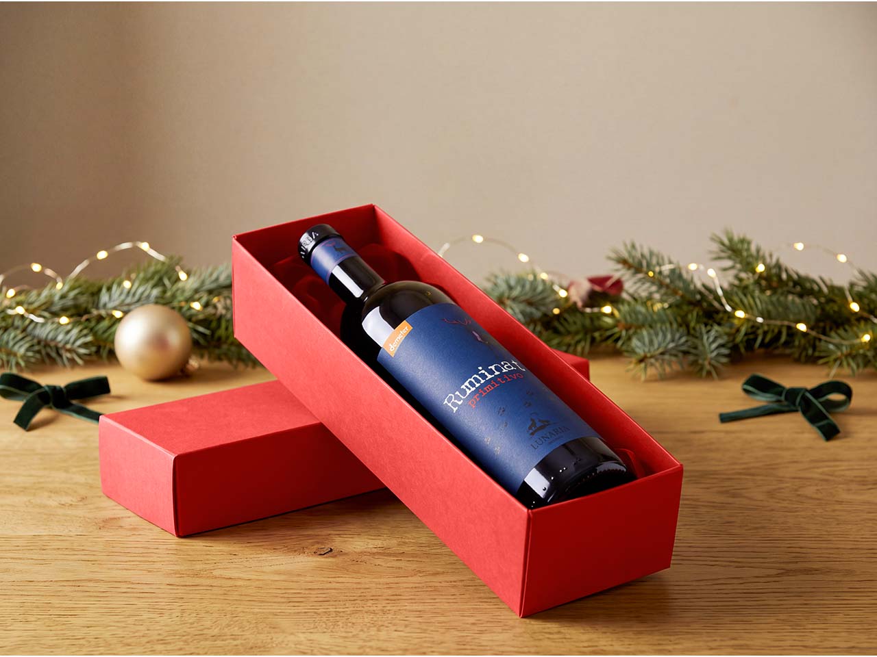 Bio-Rotwein "Ruminat" Primitivo 750 ml, in Geschenkverpackung