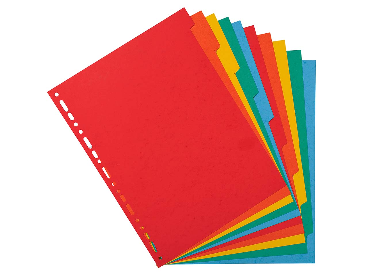 25 Exacompta Register, 10 Taben neutral, 225 g/m², DIN A4, sortiert
