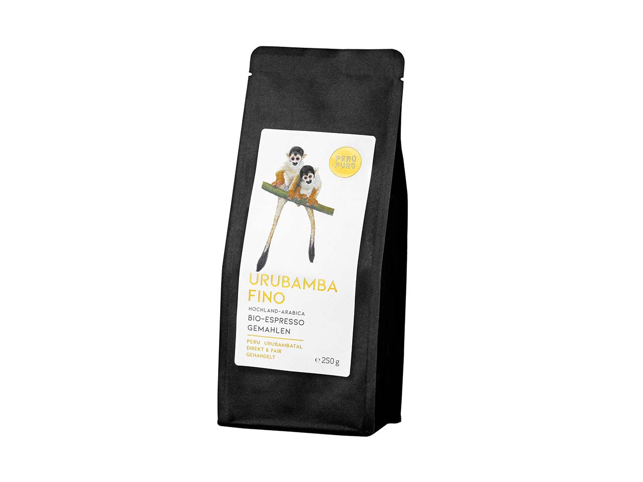 PERÚ PURO Bio-Espresso "Urubamba Fino" gemahlen, Hochlandespresso, 250 g