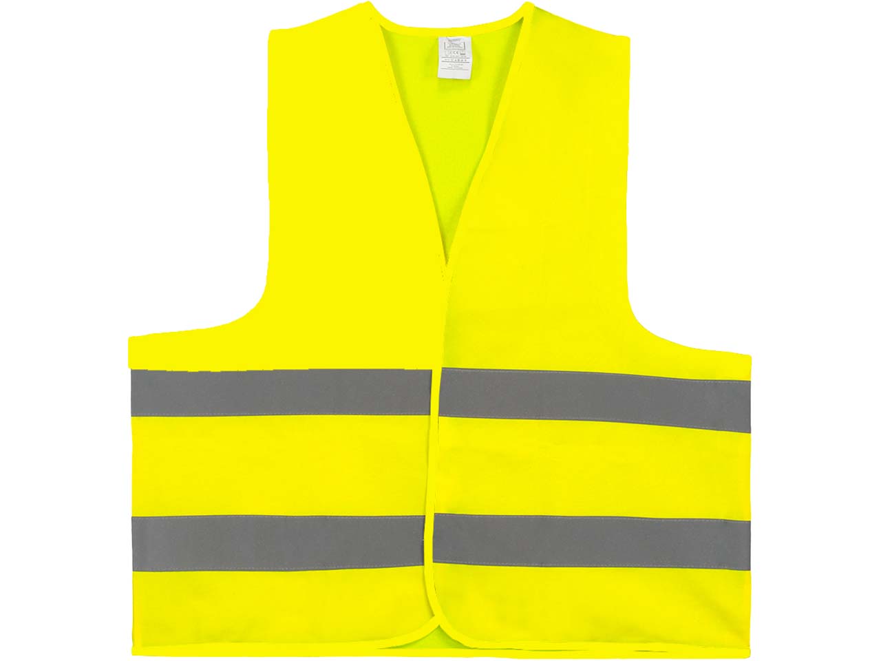 Sicherheitsweste aus Recycling-PET, 65 x 70 cm, Erwachsene, gelb