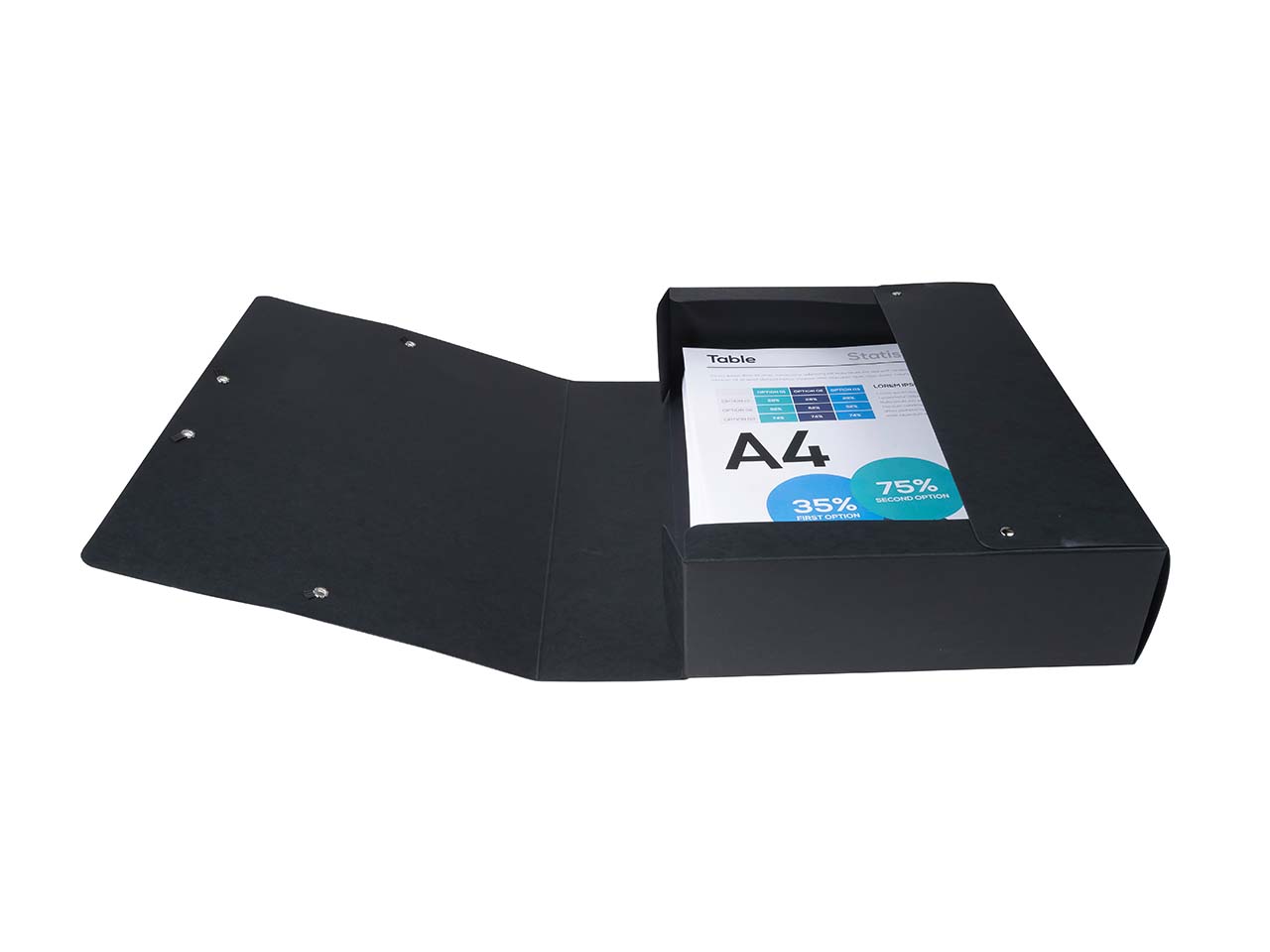 6 Exacompta Archivboxen, Colorspan-Karton, 600 g/m², DIN A4 maxi, RB 80 mm, schwarz
