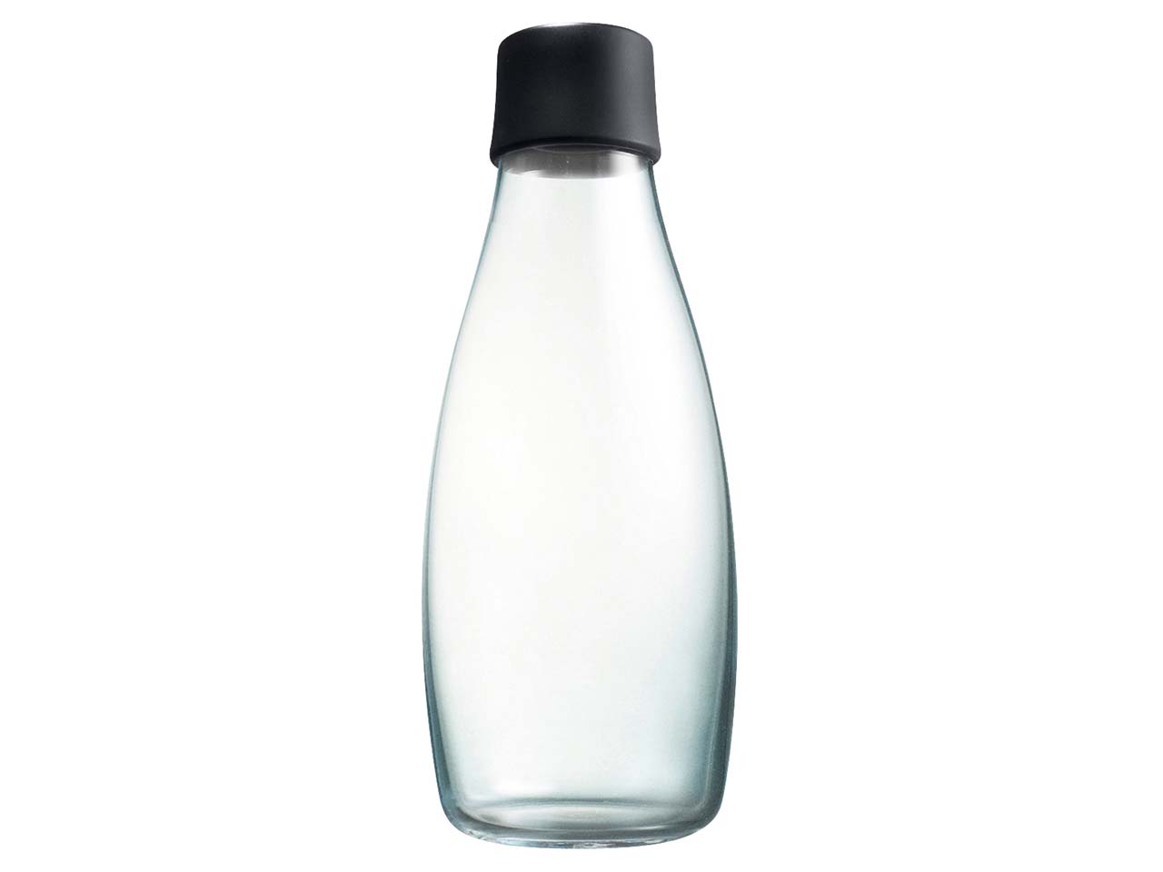 retap Trinkflasche 0,5 l aus Glas black