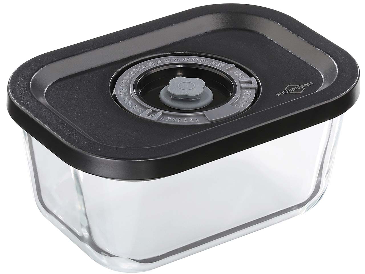 Vakuumbox S "EASYFRESH" mit einstellbarer Datumsanzeige im Deckel, 14 x 10 x 7 cm