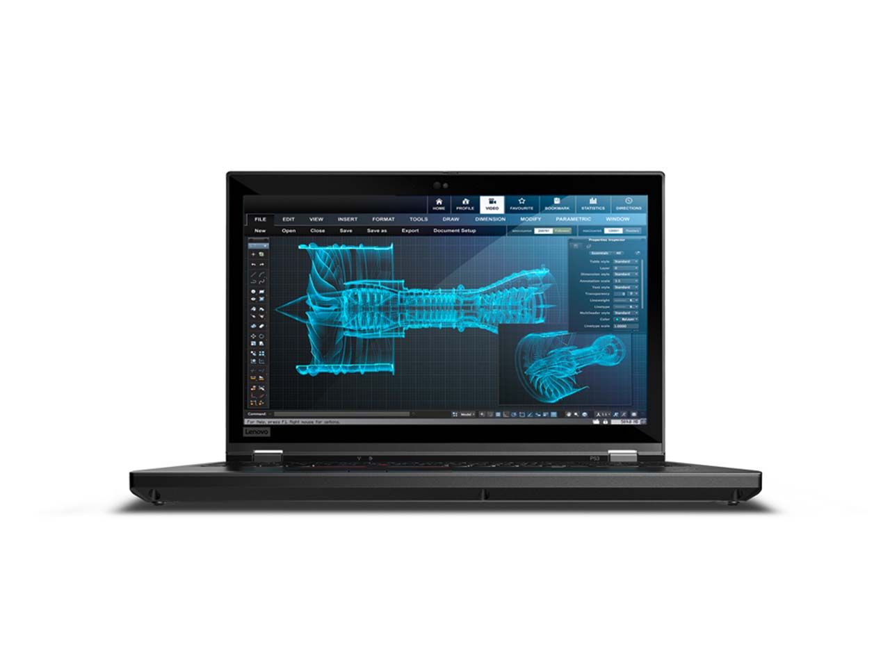 LENOVO Laptop THINKPAD P53 mit 512GB SSD, 32GB, refurb., 2. Wahl, black