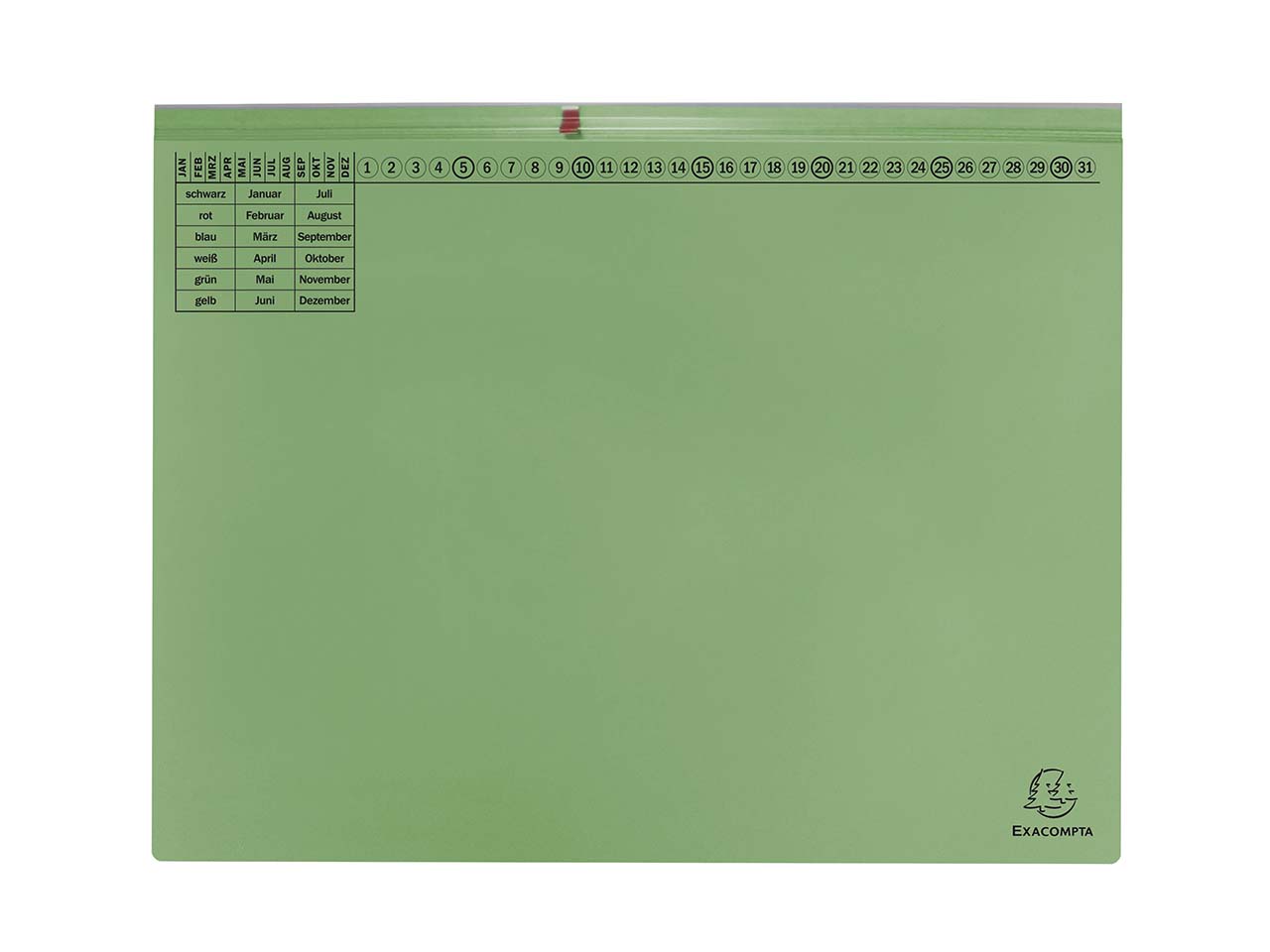 25 Exacompta Hängehefter "Exaflex Premium", mit 1 Abheftvor. für Rechtsheftung, grün