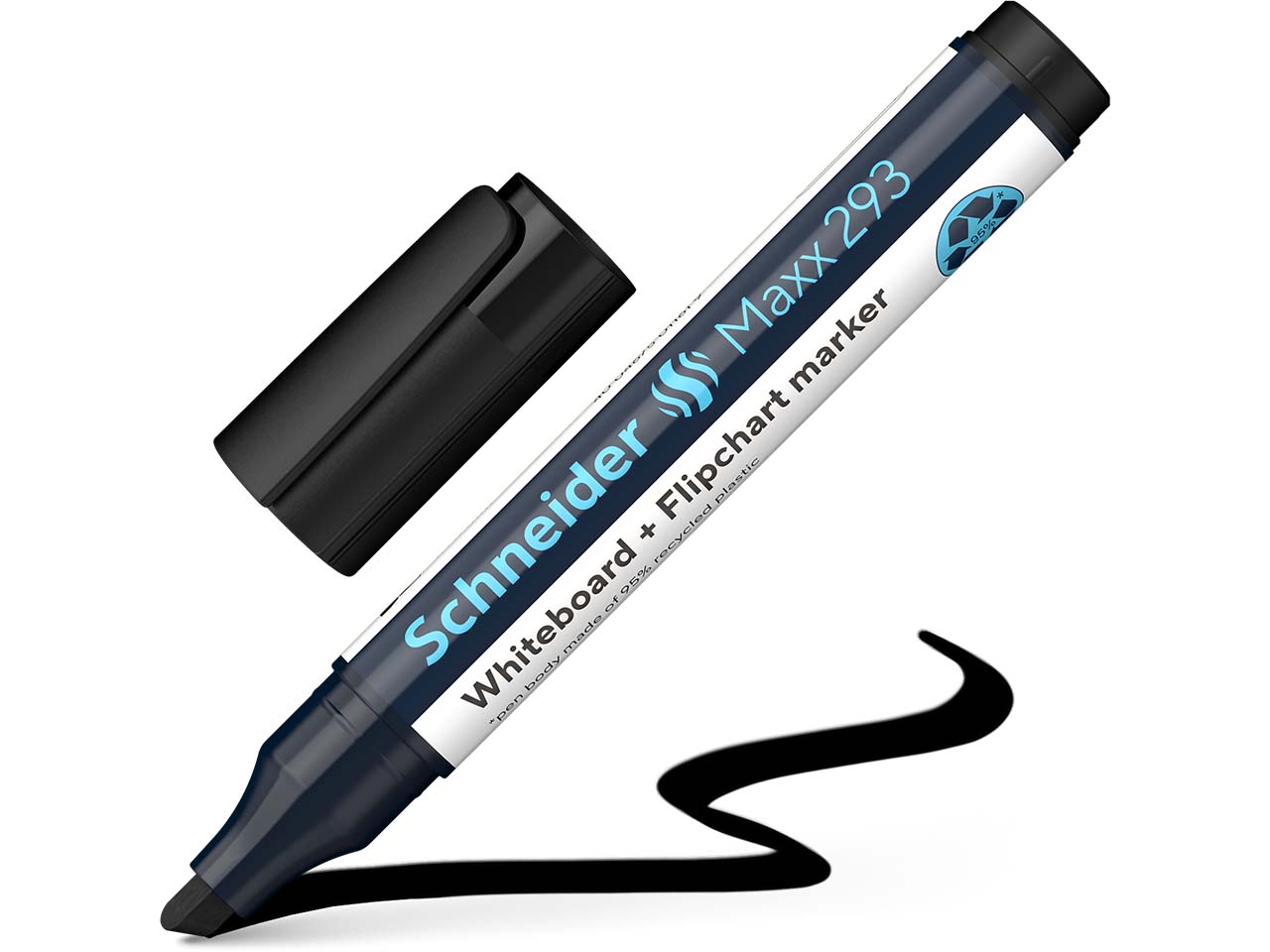 Schneider Whiteboard- und Flipchartmarker Maxx 293 schwarz