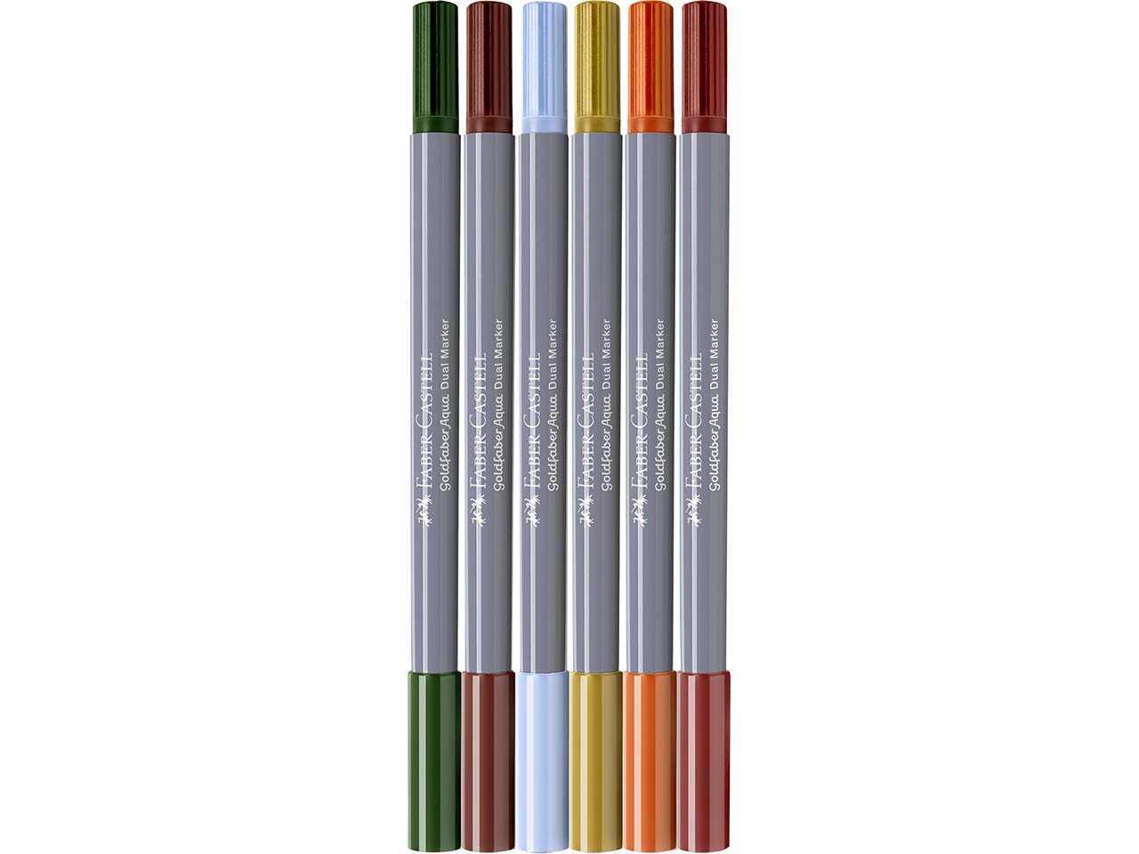 Faber-Castell Aquarell-Marker "Toskana" Goldfaber Aqua Dual, Lettering-Set, 6 Stück