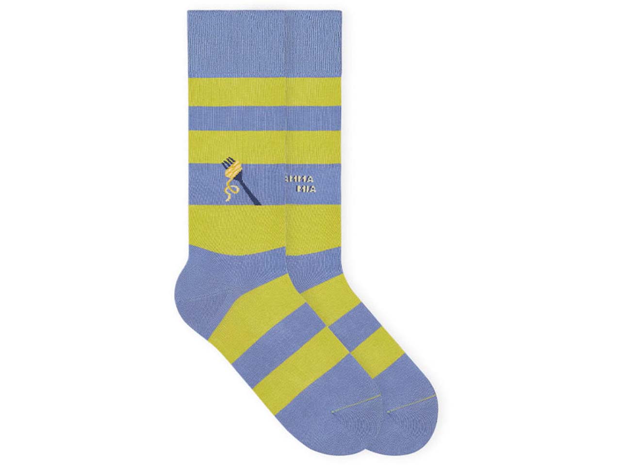 von Jungfeld Bio-Socken "Mamma Mia", taubenblau, Gr. 43/46