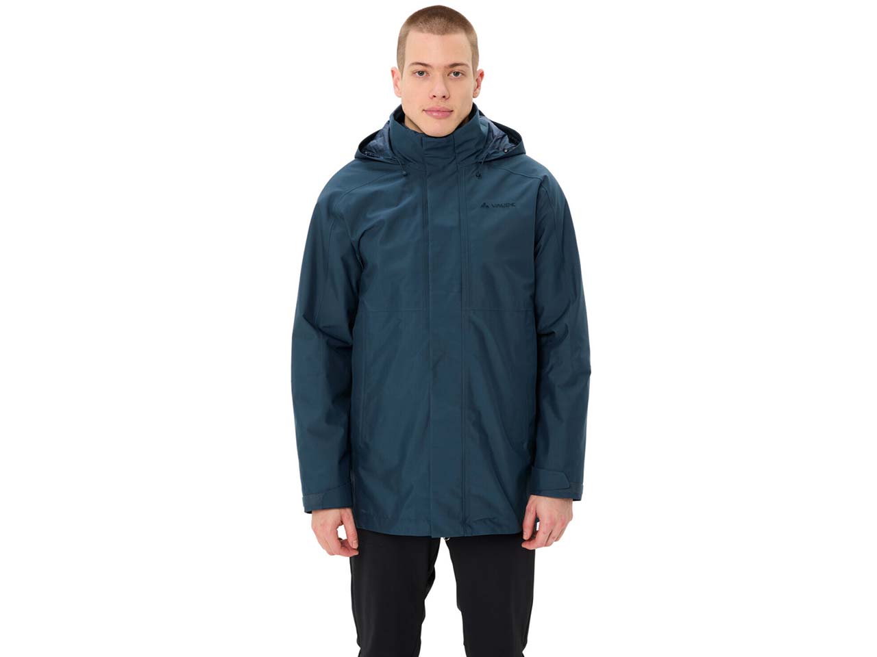 VAUDE Herren-Parka "Idris 3in1 IV" mit angeschnittener Kapuze, dark sea, Gr. M