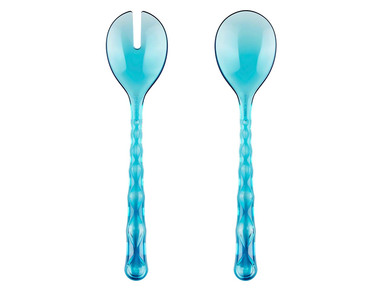 guzzini Salatbesteck "VANITY" aus biobasiertem Spezial-Acrylglas, meerblau