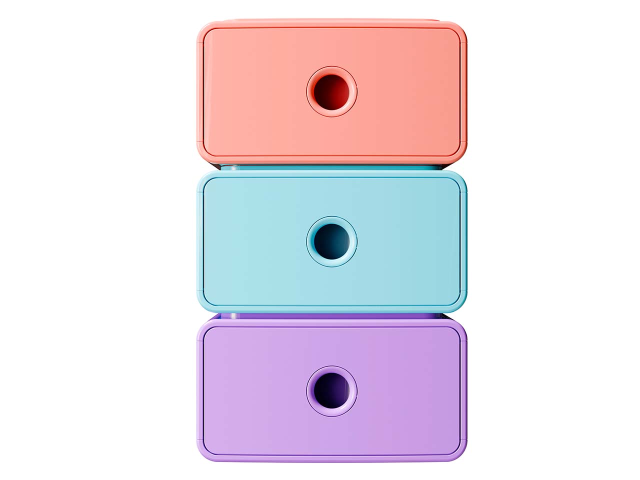 3 Exacompta Schubladenboxen "Candy Tidy", DIN A5+, sortiert
