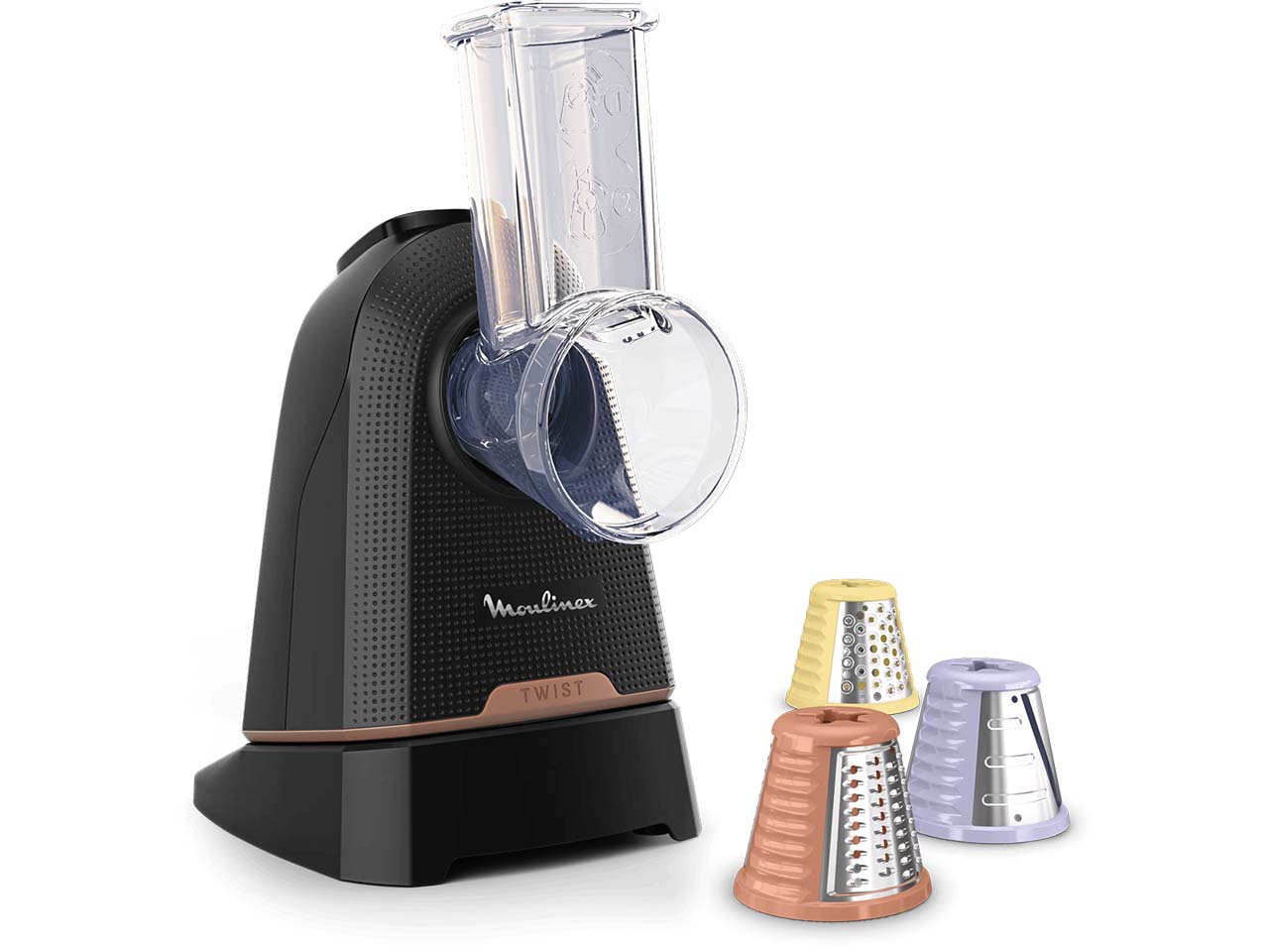 MOULINEX Multi-Zerkleinerer "Fresh Express Twist" mit 3 Edelstahlkegeln, schwarz