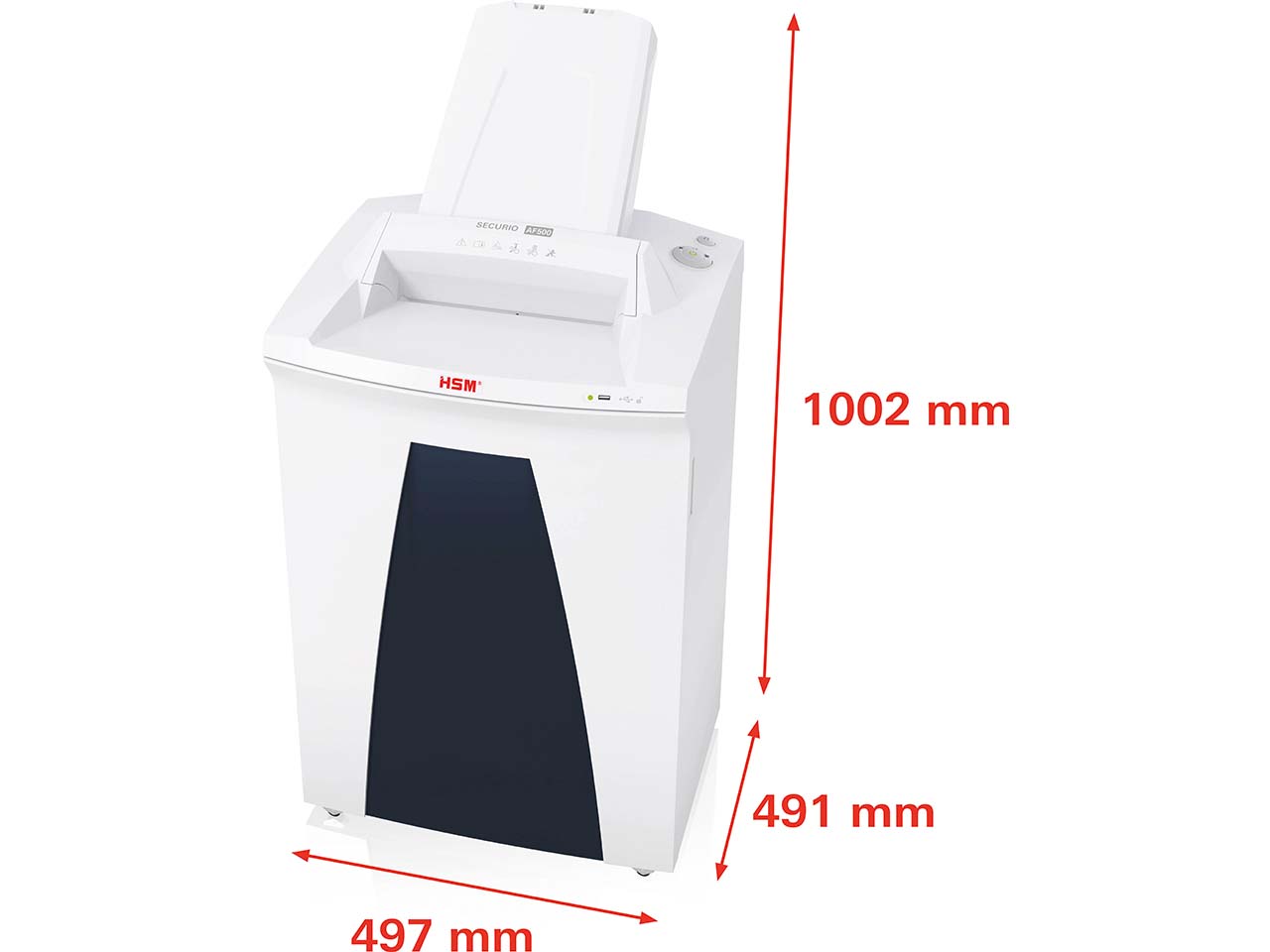 HSM Aktenvernichter 'SECURIO AF500', Partikelschnitt 4,5 x 30 mm, P-4/O-3/T-4
