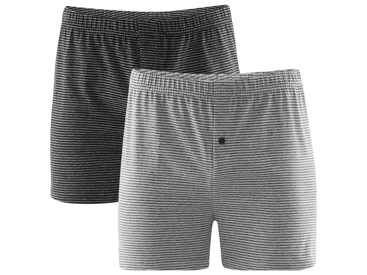 Living Crafts - Ben | Boxer-Shorts, 2er-Pack - Angenehmer Komfort, Reine Bio-Qualität, lockerer Schnitt, ohne Seitennähte, weicher Bund (7, Stone Grey/Anthra Melange)