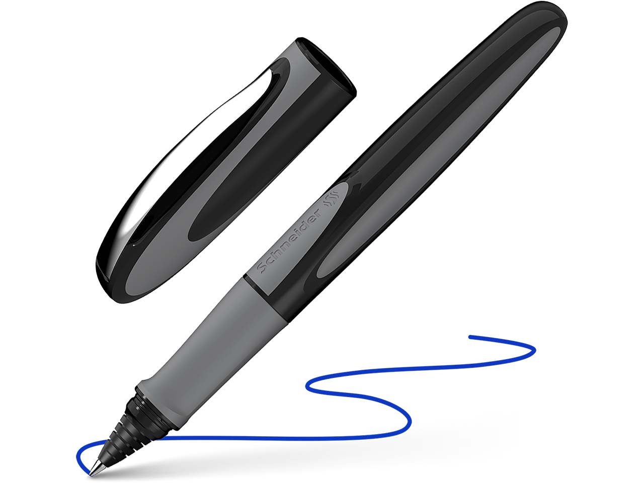 Schneider Tintenroller "Ray onyx" mit Edelstahlspitze M, schwarz