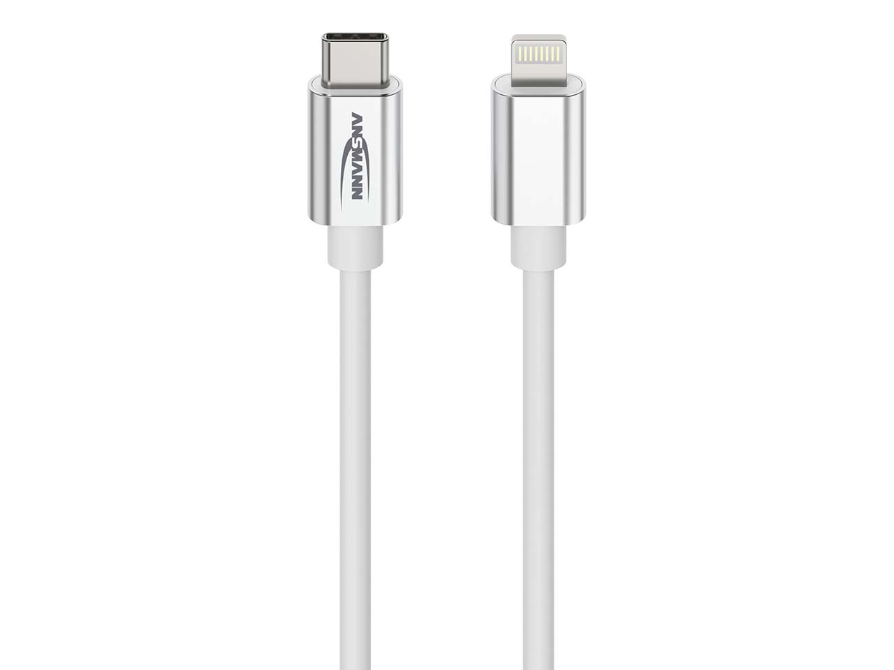 Ansmann Ladekabel USB-C auf Lightning, 1,2 m, weiß