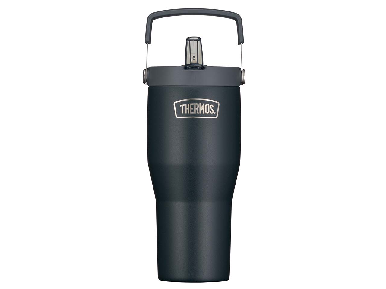 THERMOS Isolier-Trinkbecher "REFRESHING", mit Flip-Straw-System, 850 ml, black mat