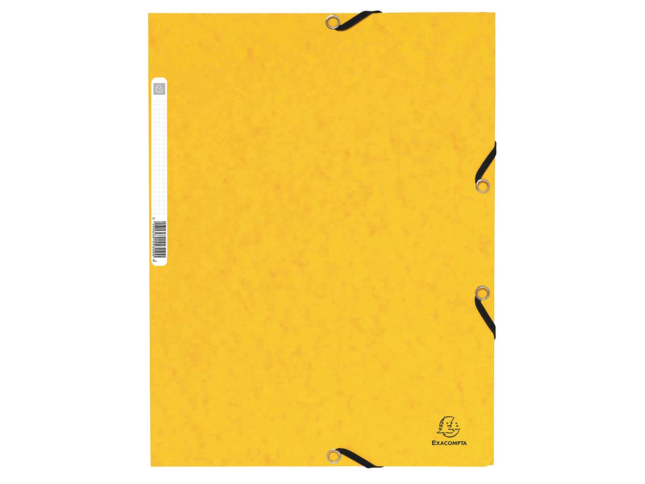 50 Exacompta Sammelmappen, Colorspan-Karton, 355 g/m², DIN A4, Gummizug, 3 Klap., gelb