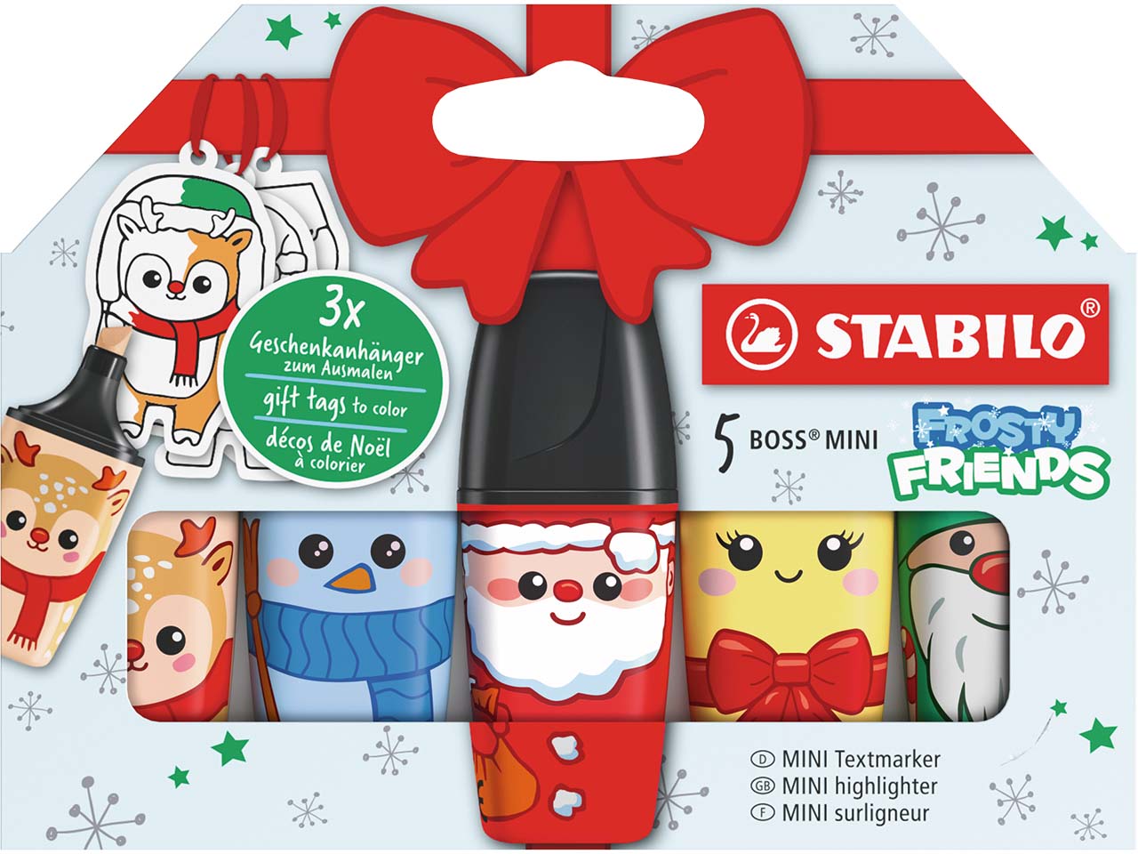 STABILO 5er-Pack Textmarker Boss Mini "Frosty Friends"
