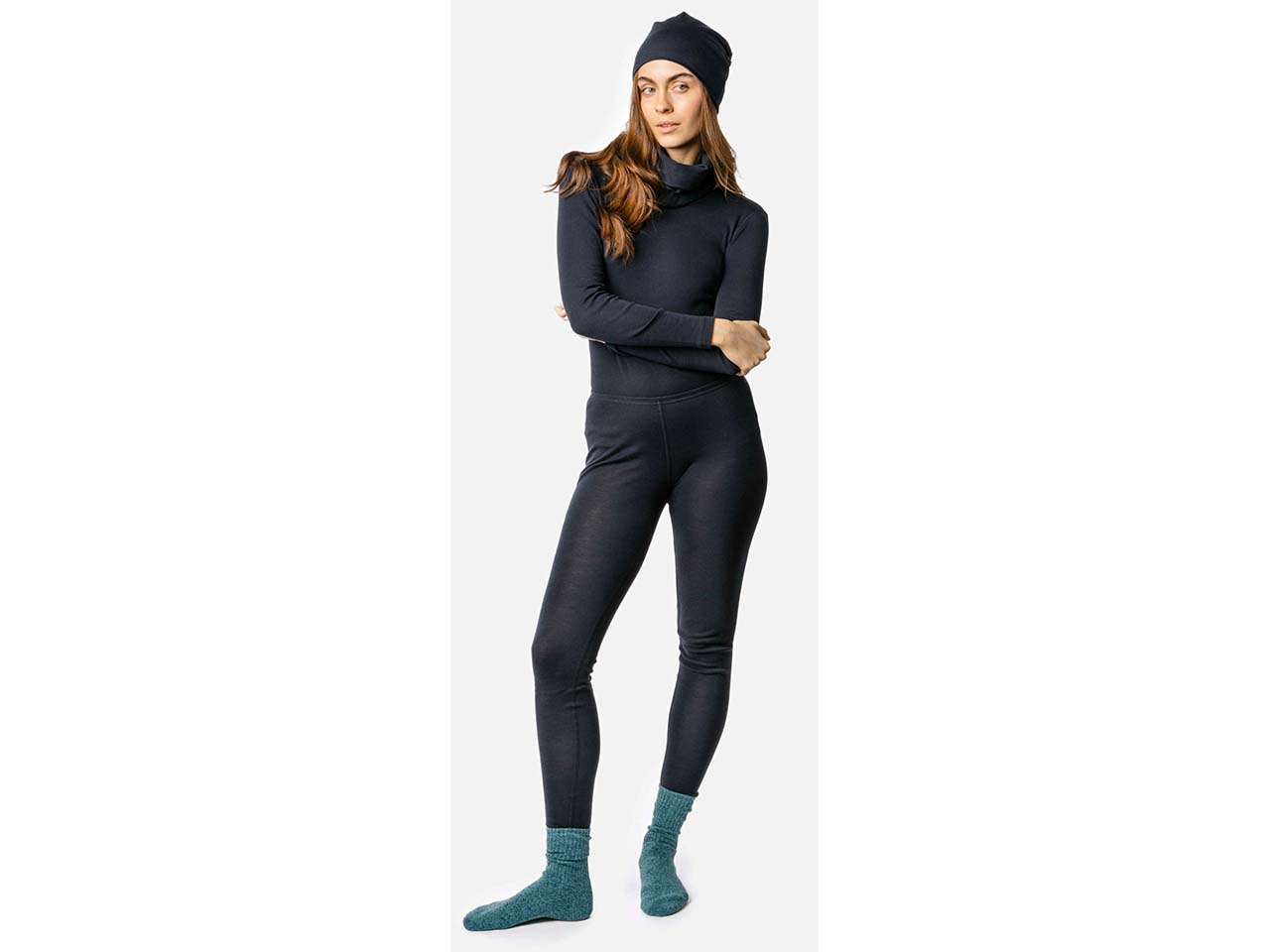 Living Crafts Bio-Damen-Leggings 'BASSY', ink blue, Gr. S