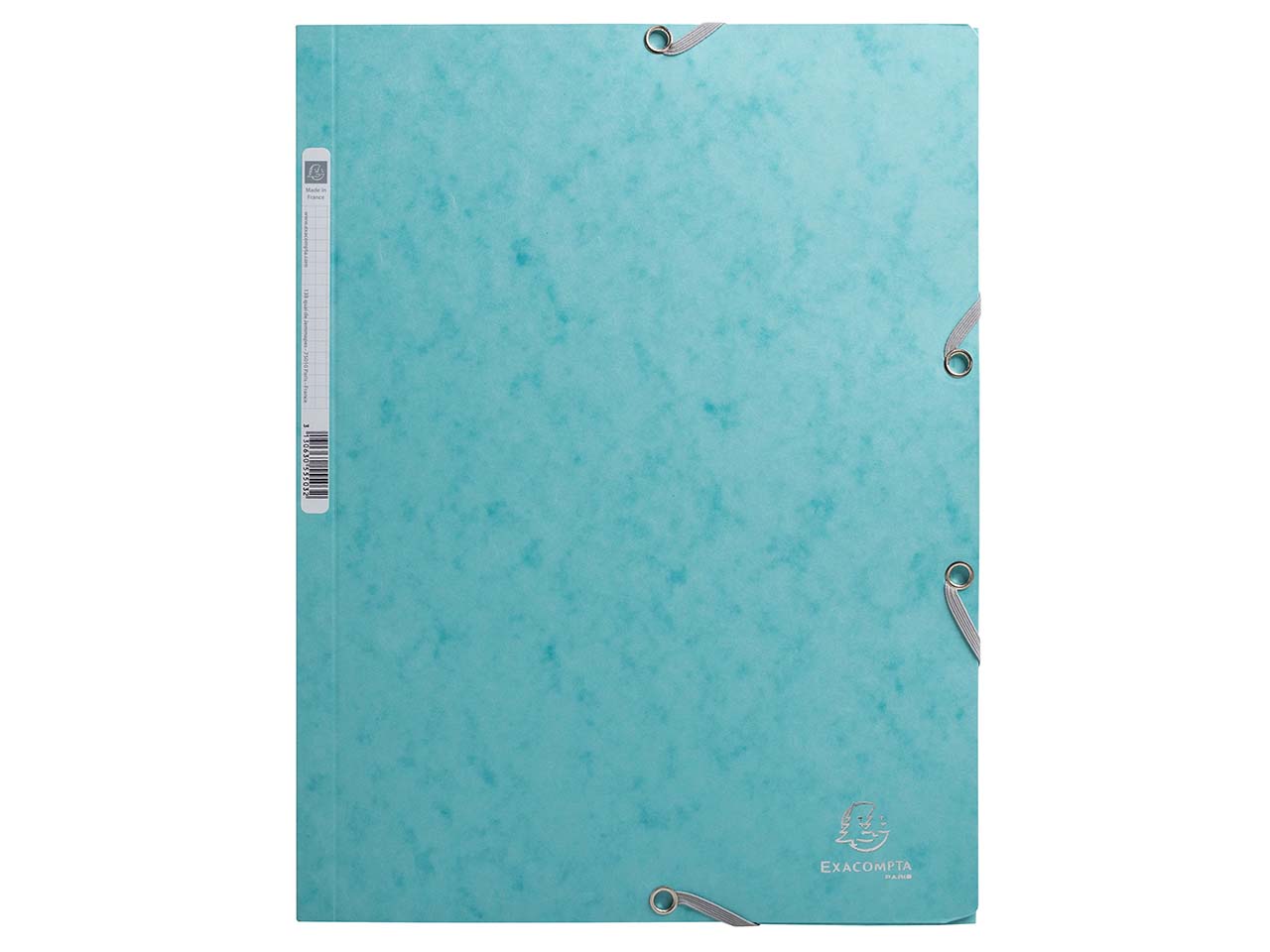 25 Exacompta Sammelmappen "Skandi", 400 g/m², DIN A4, Gummizug, 3 Klappen, frostblau